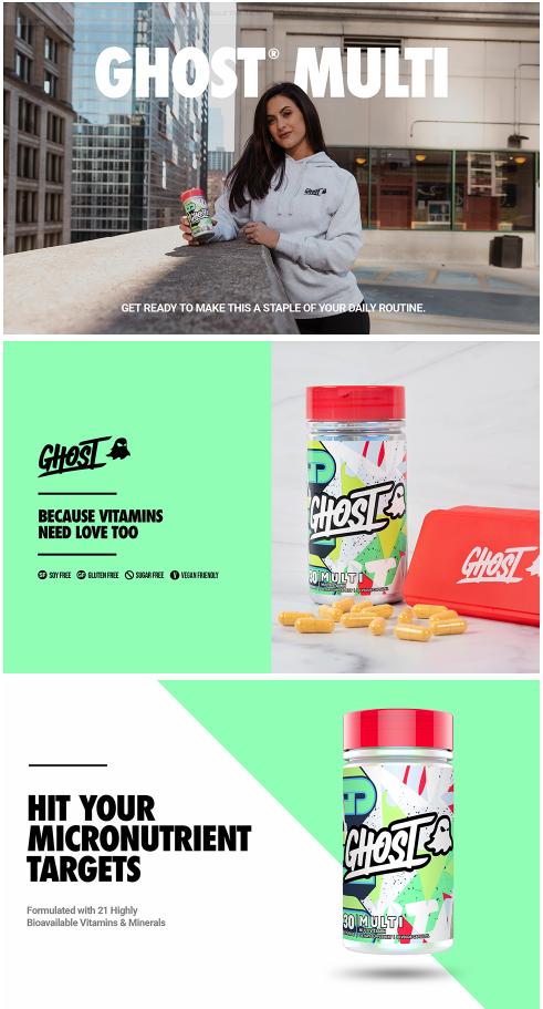 GHOST Multi Multivitamin for Men & Women, 90 Capsules