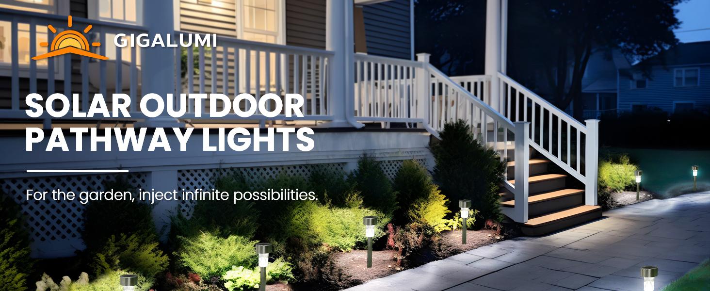 【Springtok】GIGALUMI 24 Pack Solar Path Lights Outdoor,Solar Lights Outdoor Waterproof,Stainless Steel LED Landscape Lighting,Solar Garden Lights for Driveway,Pathway,Patio,Yard 【Springtok】GIGALUMI 24 Pack Solar Path Lights Outdoor,Solar Lights Outdoor Waterproof,Stainless Steel LED Landscape Lighting,Solar Garden Lights for Driveway,Pathway,Patio,Yard