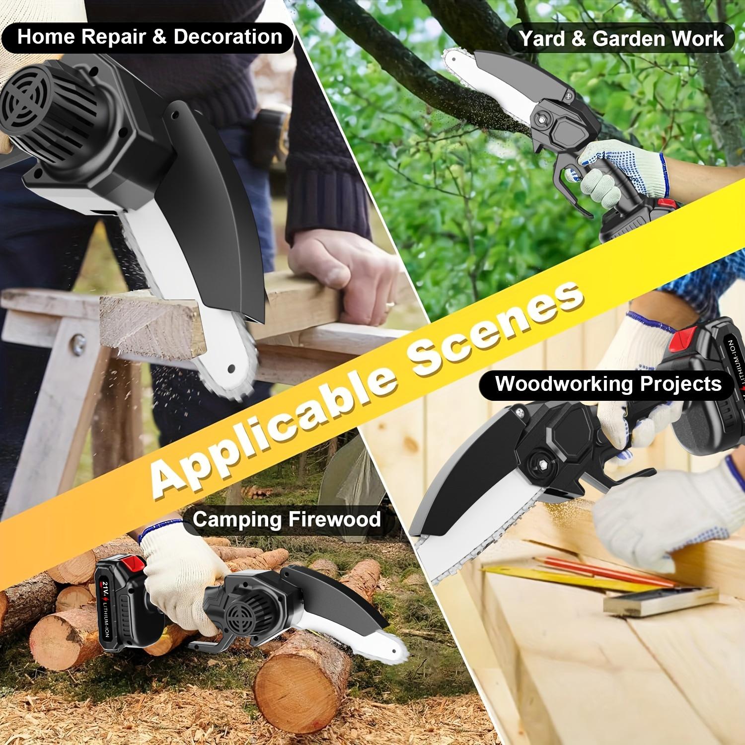 Compact Cordless Chainsaw, 6-Inch Portable Chainsaw, Battery-Powered 6-Inch Chainsaw, Handheld Electric Saw for Trimming Trees And Cutting Wood, Automatic Oiler for Branches, Yard, Home, Garden, Perfect Gift for Men, Spouse, Father, Compact Cordless Chainsaw, 6-Inch Portable Chainsaw, Battery-Powered 6-Inch Chainsaw, Handheld Electric Saw for Trimming Trees And Cutting Wood, Automatic Oiler for Branches, Yard, Home, Garden, Perfect Gift for Men, Spouse, Father,