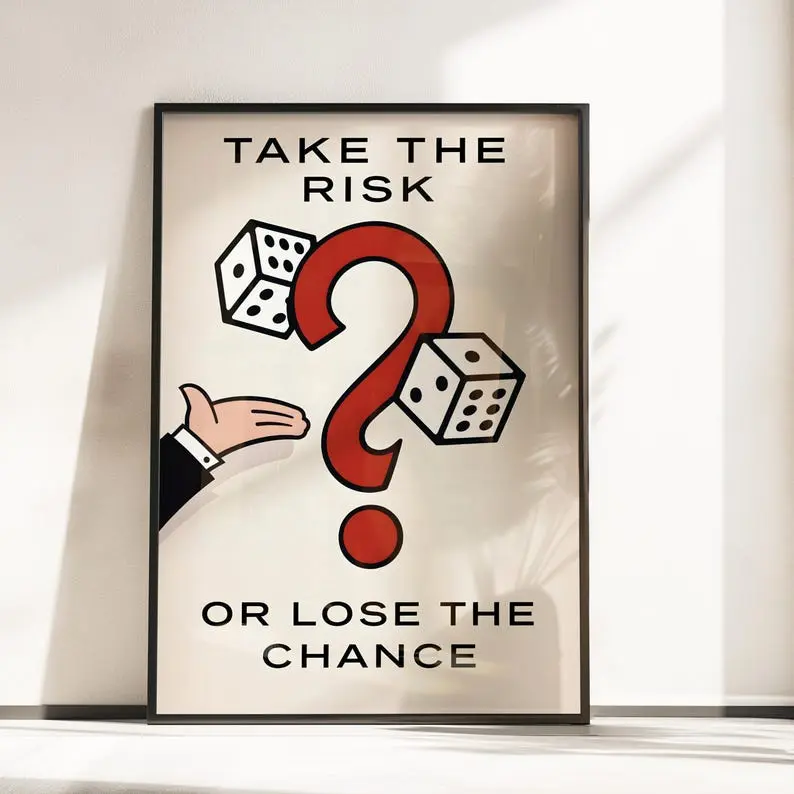 [UNFRAMED POSTER] Take the Risk Or Lose the Chance Wall Art ...