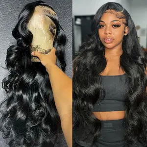 Gabrielle Hair 16~38inch Body Wave 13x6 HD Lace Frontal Human Hair Wig 13x4 PrePlucked Transparent Lace Frontal Wig Brazilian 4x4 Lace Closure Hair Wigs For Women