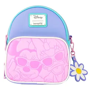 Loungefly Disney Daisy Duck 85th Anniversary Daisy Duck & Minnie Mouse Convertible Mini Backpack & Crossbody Bag