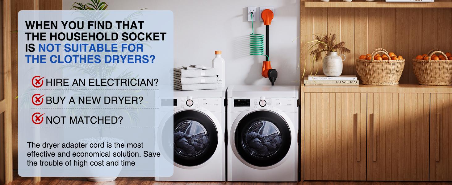 Nilight Dryer Adapter Cord 30 Amp to 30 Amp 3 Prong 125V 3750 Watt Pure Copper Old Dryer Outlet to New Dryer Plug Conversion Heavy Duty 10 Gauge Wire 10-30P to 14-30R 30M/30F rv extension