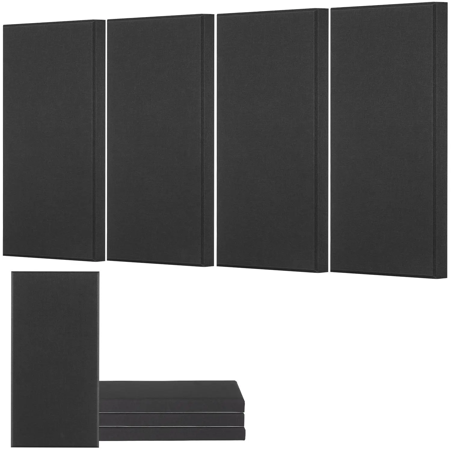 VEVOR 4 PCS Self-Adhesive Fiberglass Sound-Absorbing Panels, 23.6x11.8in 2in/5cm Thick Wall Boards, for Studios, Schools | SummerFinds Home Improvement Building Supplies