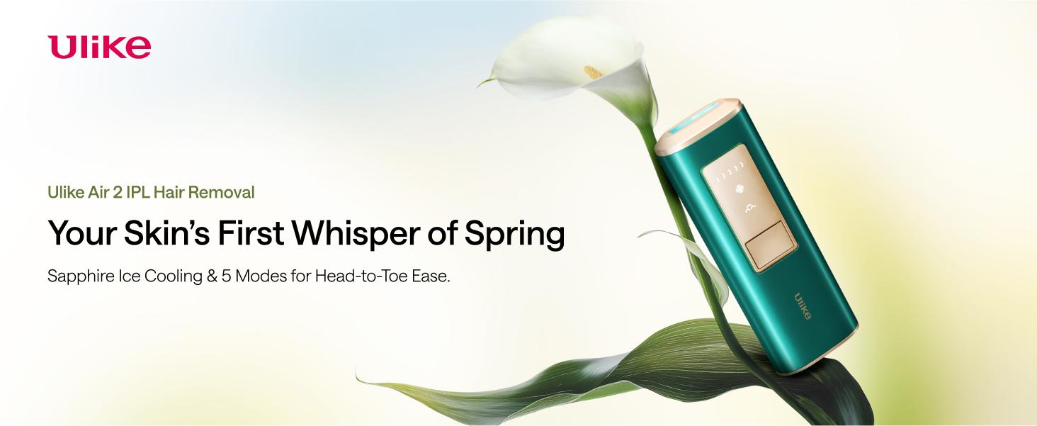 Ulike Air+ Laser Hair Removal for Women & Men - IPL Hair Remover with Ice-Cooling System for Long-Lasting Results, Flat-Head Window for Body & Face, Comfortable Home Use, Manual Epilator, TikTok Shop Exclusive