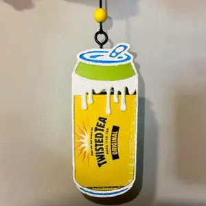 Twisted Tea Beer Can Shaped Car Freshener - Unique Beer Can Air Freshener with Customizable Scent, 2.25x5.25 Inches, Fun Twisted Tea Theme