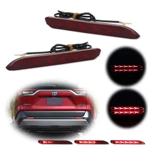 2PCS Red LED Rear Bumper Lamps Brake Tail Lights For Lexus IS-F 2008-2014 Lexus GX470 2003-2009 Lexus RX300 1999-2003