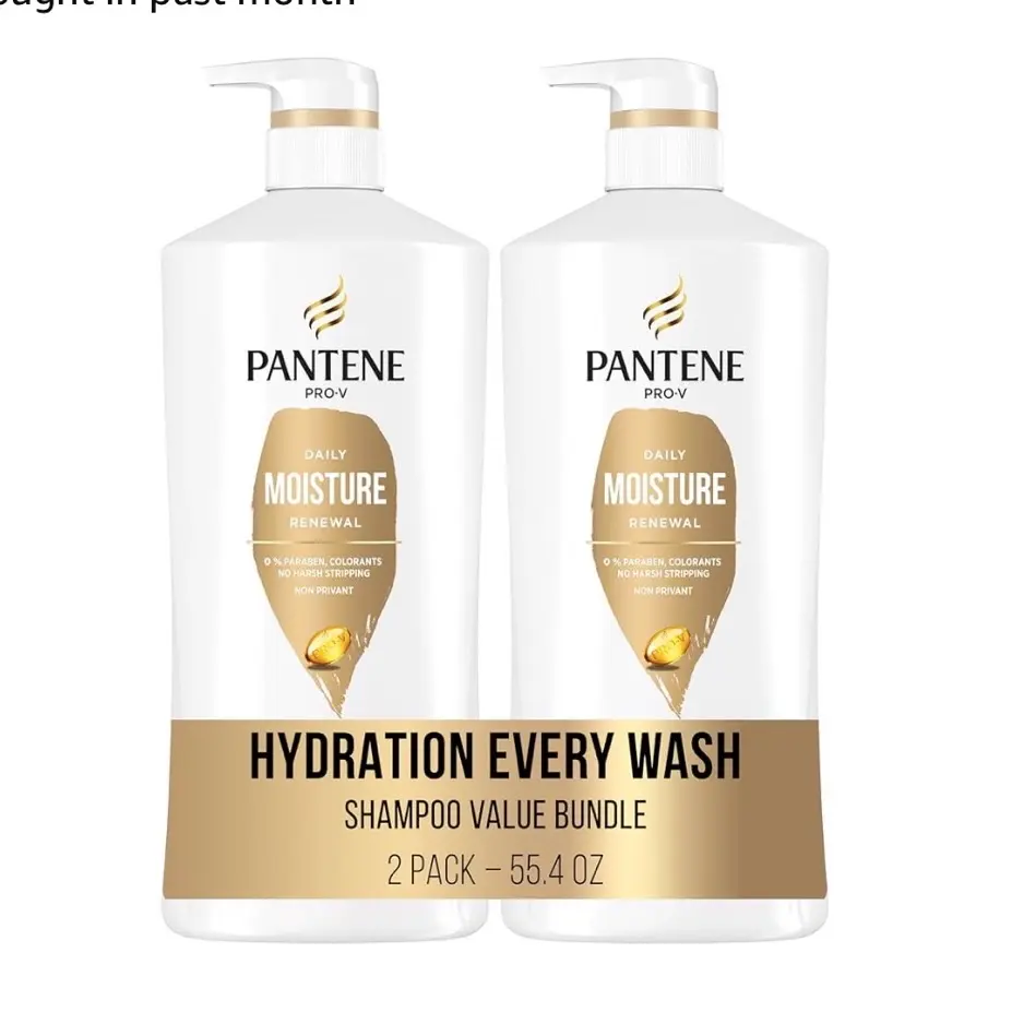Pantene Pro-V Daily Moisture Renewal Shampoo & Mask Set, Hydrating and Nourishing Treatment for Dry, Damaged Hair, for Adults, 2 Pack, 27.7 fl oz Each, Moisturizer, Any, 2 Packs, Multi-Pack