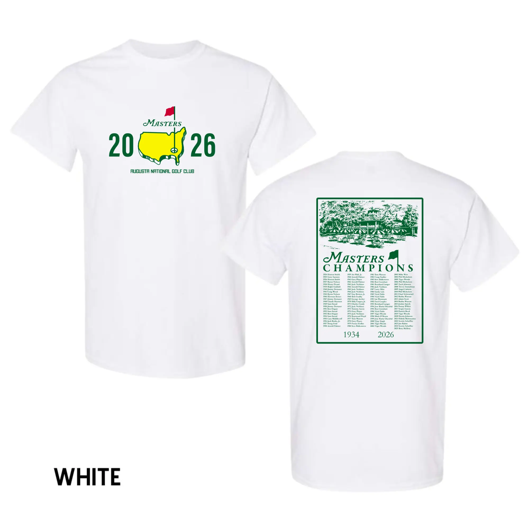 Masters 2026 T-Shirt Augusta National Golf Club – Double Sided