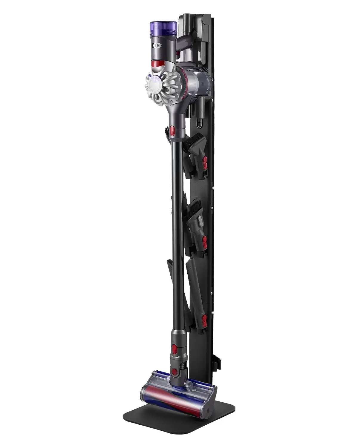 Vacuum Stand For Dyson Multi-Models Universal Storage Bracket Holder With Stable Mounting And Durable Black Finish, Floor Or Wall Mount Capability, High-Strength Support For Home, Garage, And Workshop Cleaning Tools