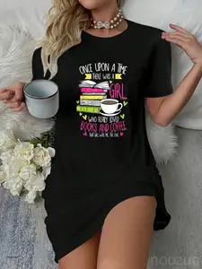 Book Lover & Coffee Reader Reading Quote Women & Casual Dress