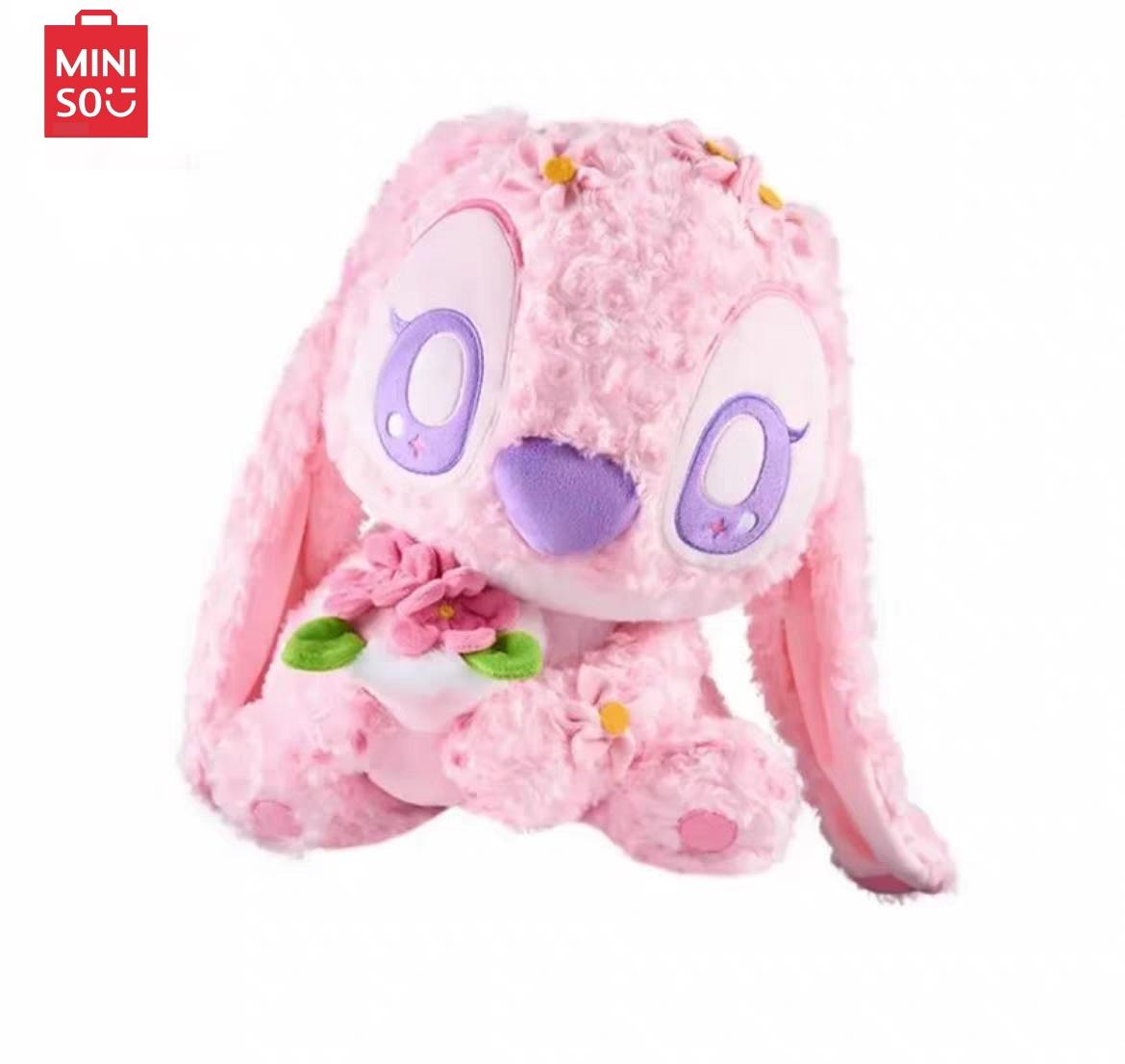 MINISO Disney Stitch Series - Petal Plush Sitting Stitch & Angel Dolls, Cute Cozy Collectible Gift Holiday & Holiday Haul