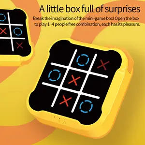 Portable Electronic Tic Tac Toe Game Console, Battery Powered Handheld Game Console, Educational Toy for Home Entertainment & Party Portable Handheld Tic Tac Toe Console