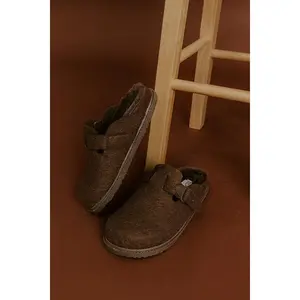 Portland Felt Mule Clogs in Espresso