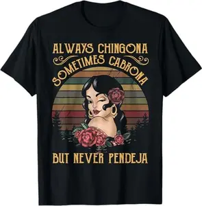 Always Chingona Sometimes Cabrona Black Women's Yoga T-Shirt