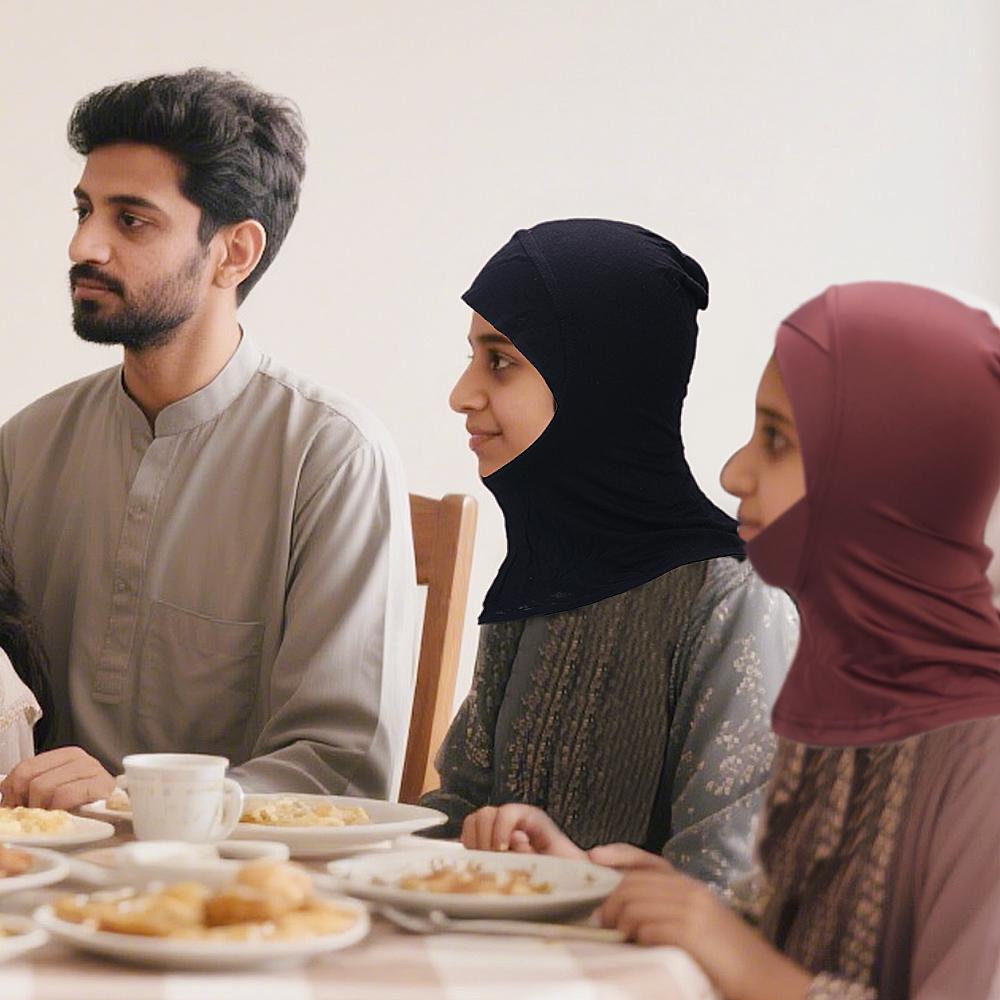 4 Pieces Modal Hijab Cap Adjustable Muslim Stretchy Turban Full Cover Shawl Cap Full Neck Coverage for Lady hat 4 Pieces Modal Hijab Cap Adjustable Muslim Stretchy Turban Full Cover Shawl Cap Full Neck Coverage for Lady hat