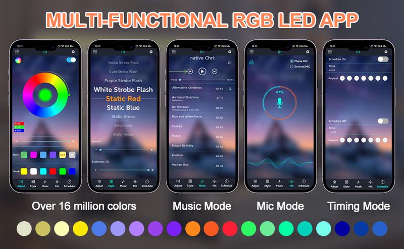 GEGOFORU Queen LED Storage Bed Frame with 4 Drawers, Smart RGBW LED Headboard with Remote Control, PU Upholstered Modern Platform Bed, Gray (Cama Queen con LED y Cajones)