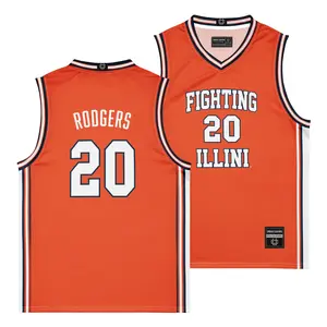 Illinois Men's Basketball Orange Illini Jersey - Ty Rodgers | #20