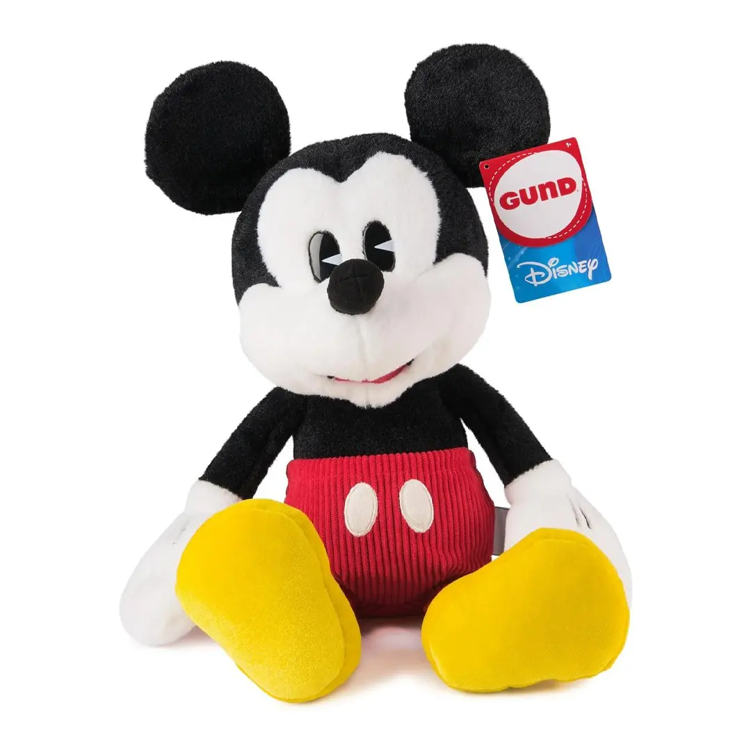 GUND Disney 14" Classic Mickey Mouse Plush Toy, Huggable Stuffed Animal, Collectible Cartoon Doll
