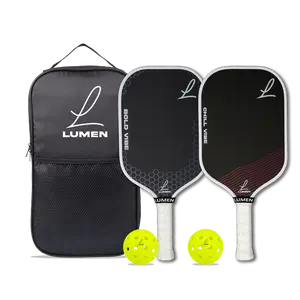 Chill and Bold Vibe [Raw Carbon Fiber] Pickleball Paddle Set