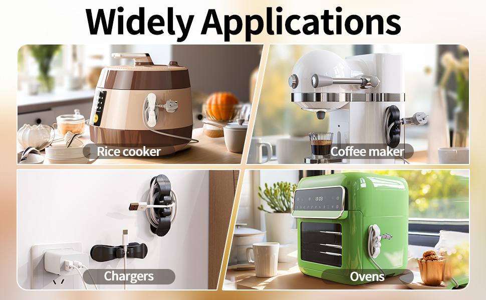 【10-pack】 Cord Organizer for Appliances Upgraded Kitchen Cord Keeper with 3M Glue & TPR Silicone for Air Fryer Coffee Maker Blender Pressure Cooker Toaster Home Storage Hook cleaning supplies and tools household essentials household items 【10-pack】 Cord Organizer for Appliances Upgraded Kitchen Cord Keeper with 3M Glue & TPR Silicone for Air Fryer Coffee Maker Blender Pressure Cooker Toaster Home Storage Hook cleaning supplies and tools household essentials household items