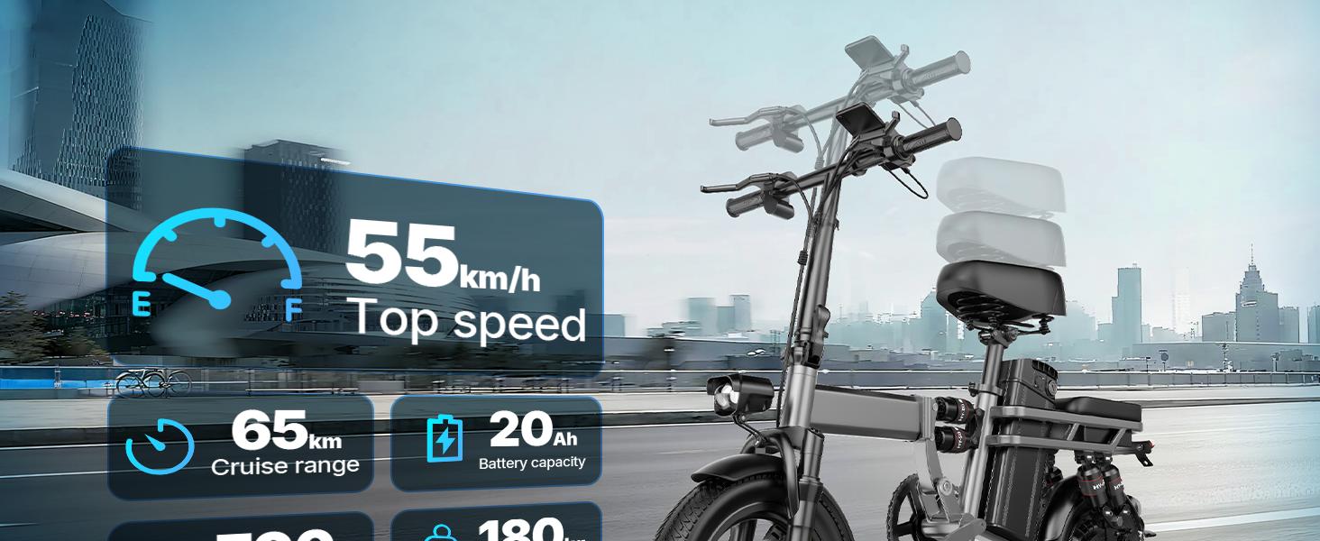 PASLDA Folding Electric Bike for Adults | 48V 15Ah Battery | 500W Motor | 20MPH | 30 Miles Range | Compact Commuter E-Bike PASLDA Folding Electric Bike for Adults | 48V 15Ah Battery | 500W Motor | 20MPH | 30 Miles Range | Compact Commuter E-Bike