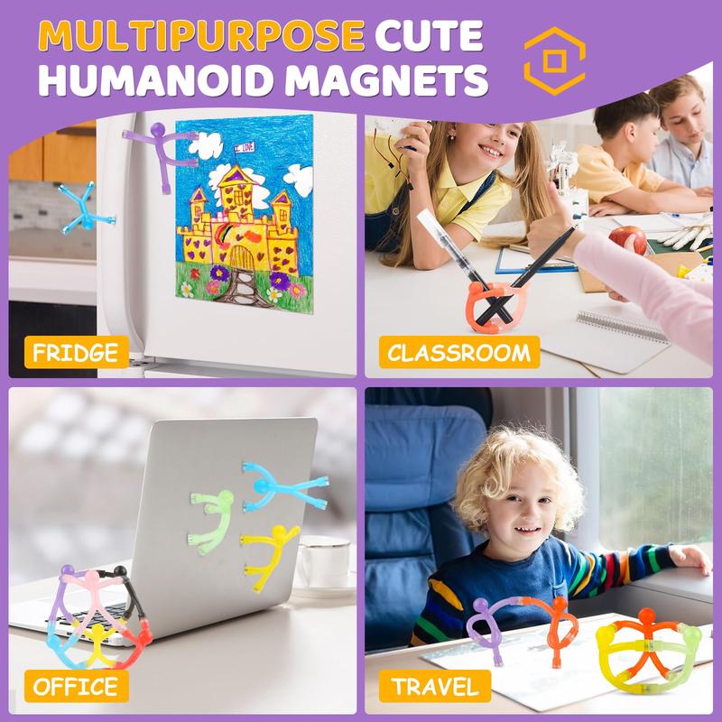 EFFUN 10Pcs Colorful Magnetic Men for Kids Valentines Day Gifts, Flexible Fridge Magnets & Fidget Toys, Creative Magnetic People for Fun Decoration on Refrigerator, Whiteboard, or Office EFFUN 10Pcs Colorful Magnetic Men for Kids Valentines Day Gifts, Flexible Fridge Magnets & Fidget Toys, Creative Magnetic People for Fun Decoration on Refrigerator, Whiteboard, or Office