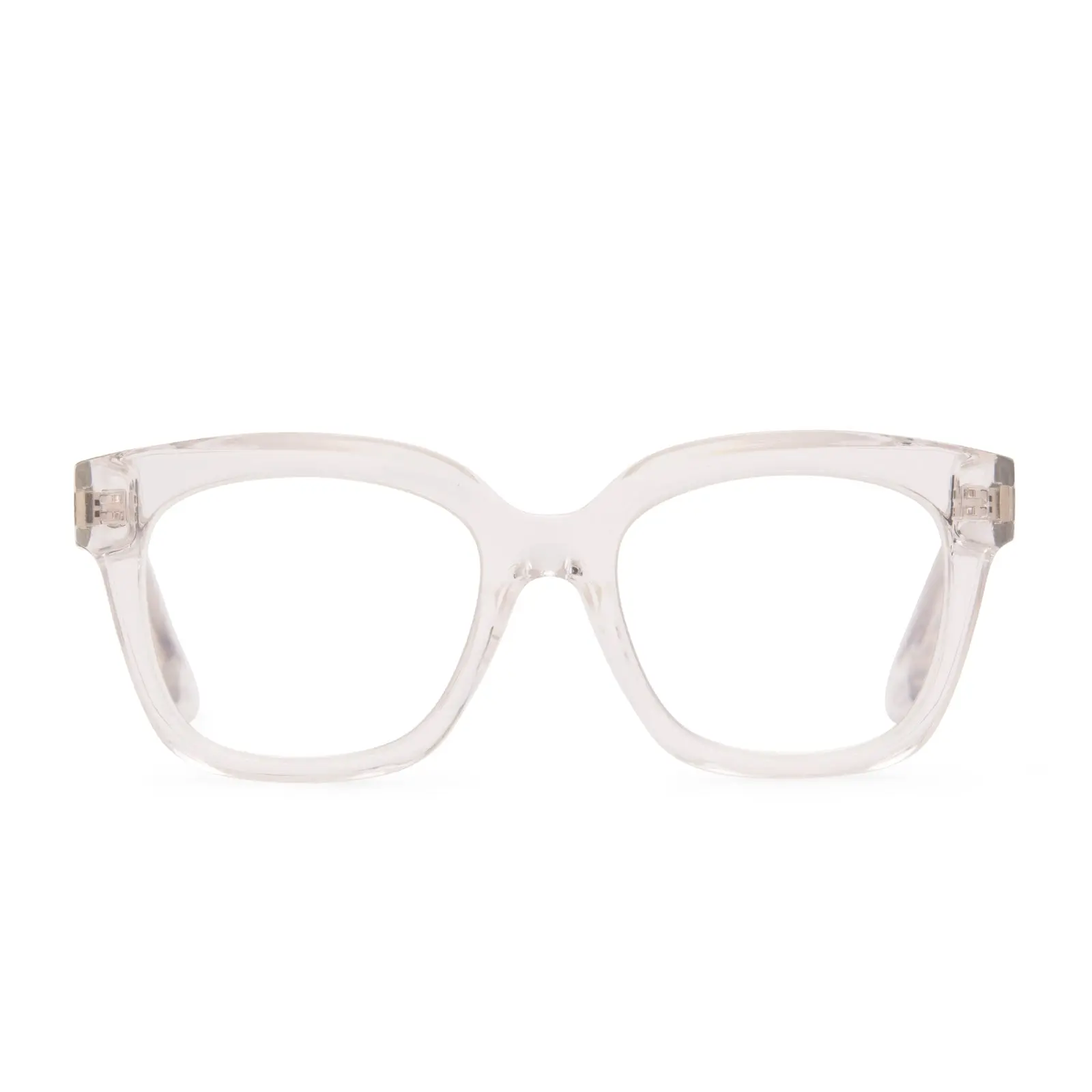 DIFF Ava Clear Crystal Blue Light Readers - Lightweight Chunky Style Frame
