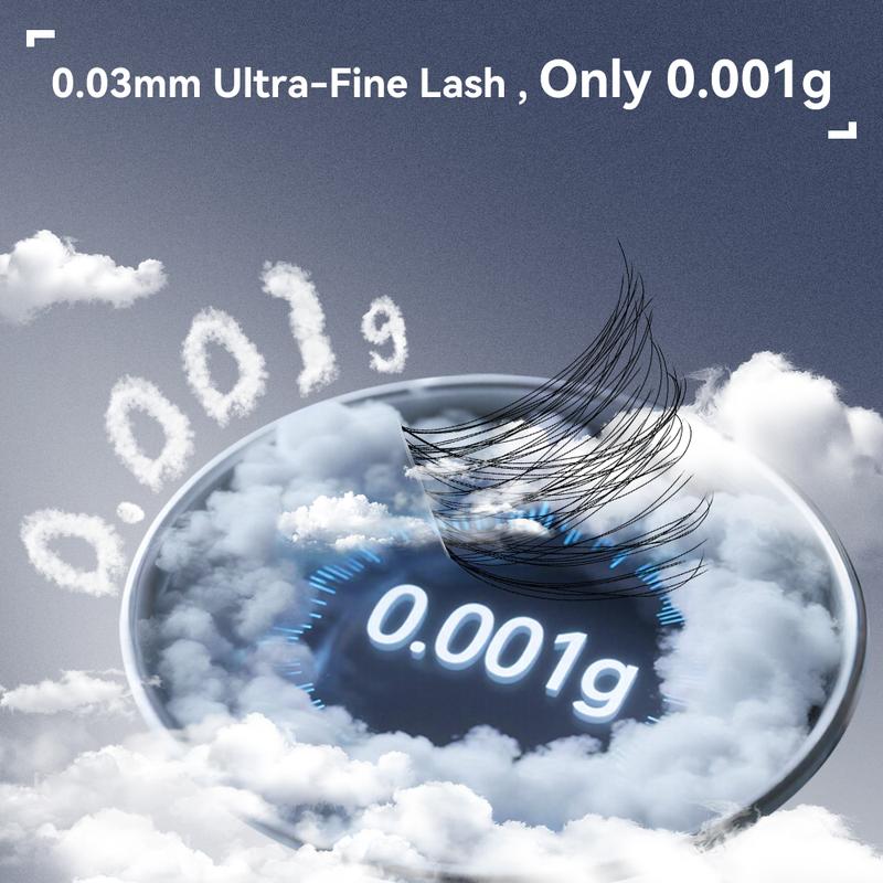 Downy | AiryCute Volume Lashes DIY False Eyelashes for Bold Dramatic Look | Lyra Style Lashes with Ultra-Dense, Waterproof, Long-Lasting Lashes | Lyra | Beginner-Friendly DIY Lashes for a Flawless, Voluminous Look | Trendy & Must-Have Clusters