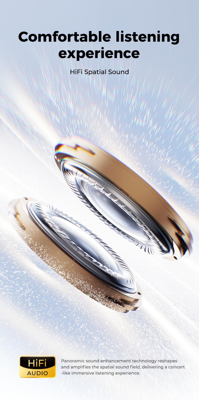 MINISO MS116 Wireless Earbuds Bluetooth 6.0 Earphones, In Ear Earbuds,LED Display High Fidelity Waterproof Wireless Earphones, Suitable for Office, Sports, Study and Audio Calls, Built in Microphone, Gaming Bluetooth Headphones