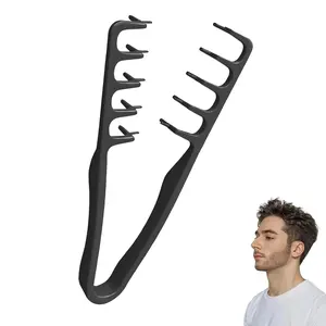 Texture Comb, Volumizing Fluffy Texture Styling Comb for Men and Women, Wide-Tooth Texturizing Styling Tool for Volume & Fringe Parting, Black