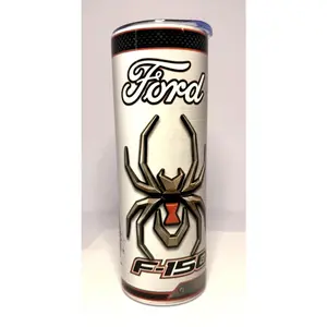 20 oz Ford Black Widow Stainless Steel Tumbler with Lid, Straw - F150