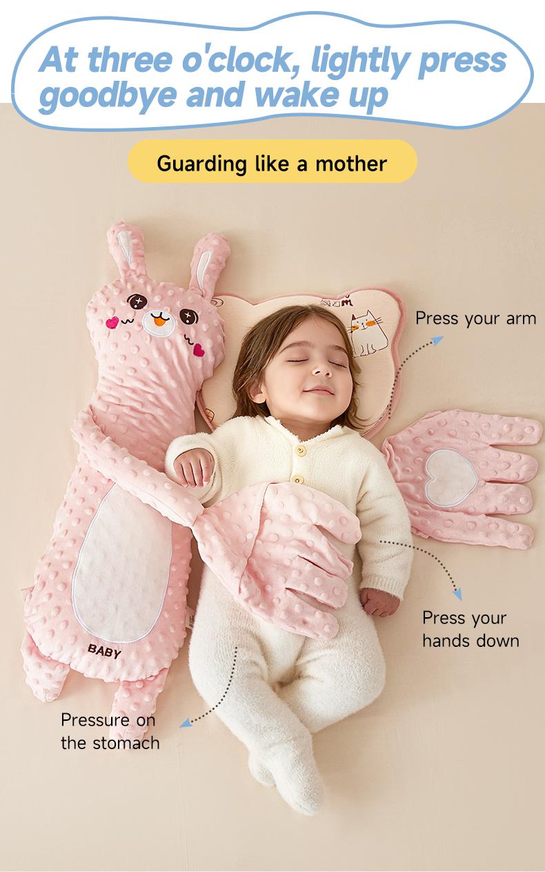 Big White Goose Baby Soothing Pillow Soft Cotton Hugging Sleep Aid Cushion for Newborns with Remote Control Three Adjustable Modes