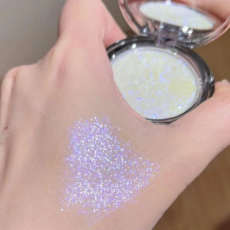 Glitter Eyeshadow Highlighter Powder Palette, Beauty Highlighters, Pearly Face Brightener, Natural Eye Shadow Shining and Highlighting Powder, Eye Shimmer, Radiant Shimmer, Party Make Up Product, Glow Seeker Highlighter, High Shine Makeup