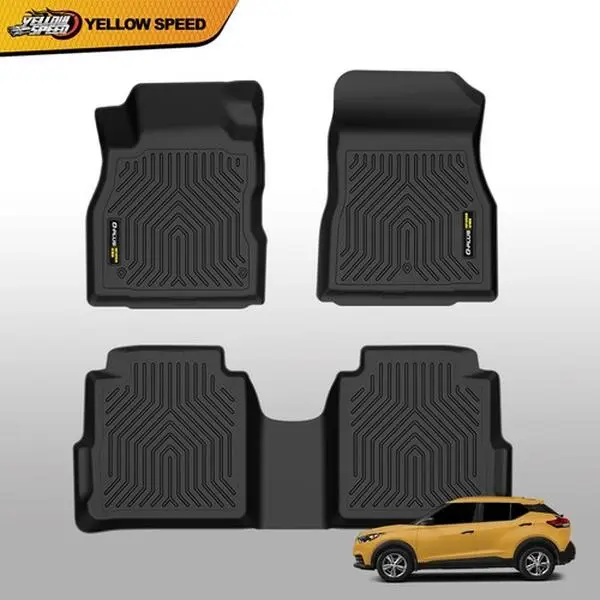 ALLGOOD Car Floor Mats for 2018-2024 Nissan Kicks, 3D Molded TPE Rubber All-Weather Liners, Precise Cut, Deep Groove, Waterproofing, Non-Slip, Easy-to-Clean, High-Low Temperature Resistance, Easy-to-Install Car Interior Accessories