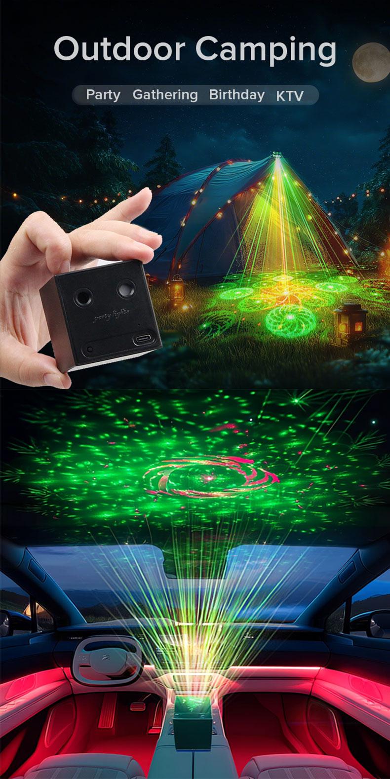 RGB Disco Party Light – Rechargeable & Portable, Perfect for Home, Party & Dance Floor，Outdoor Light