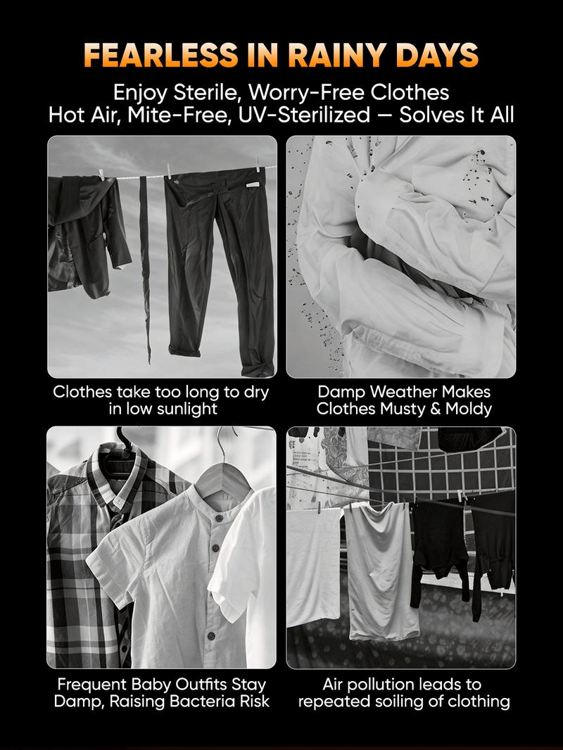 DDZJIAN Portable Clothes Dryer 600W Hold 11-20 Items, with Timer & Remote Control, One Mini Hanger, Foldable Drying Bag, Small Compact Electric Fast Drying Machine for Laundry, Travel, RV, Home, Apartment