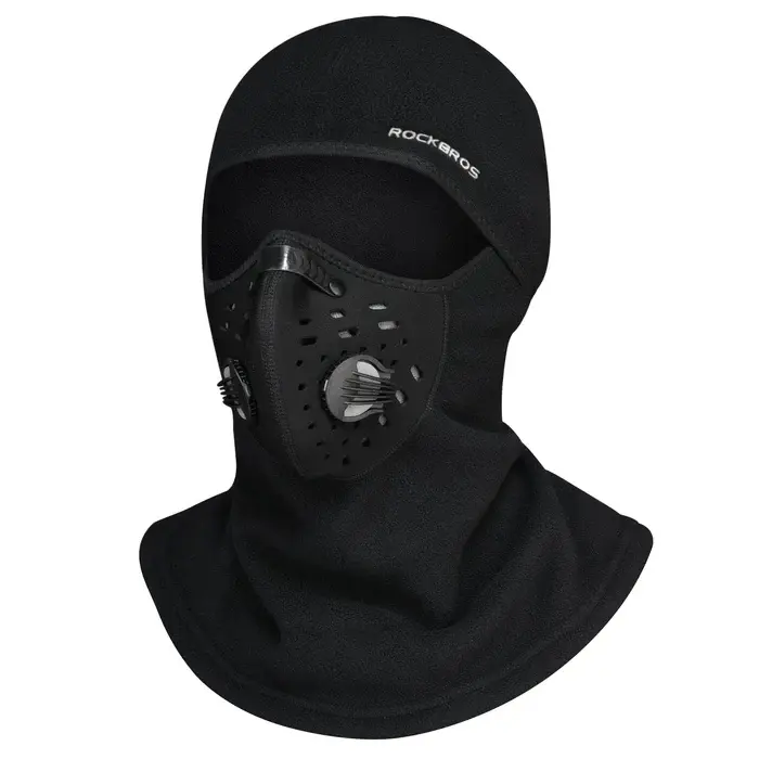 ROCKBROS Fleece Balaclava Ski Face Mask, Windproof Thermal Cold Weather Neck Warmer Hood for Men, Full Cover Cooling Sports & Outdoor Hat (Cycling, Hiking)