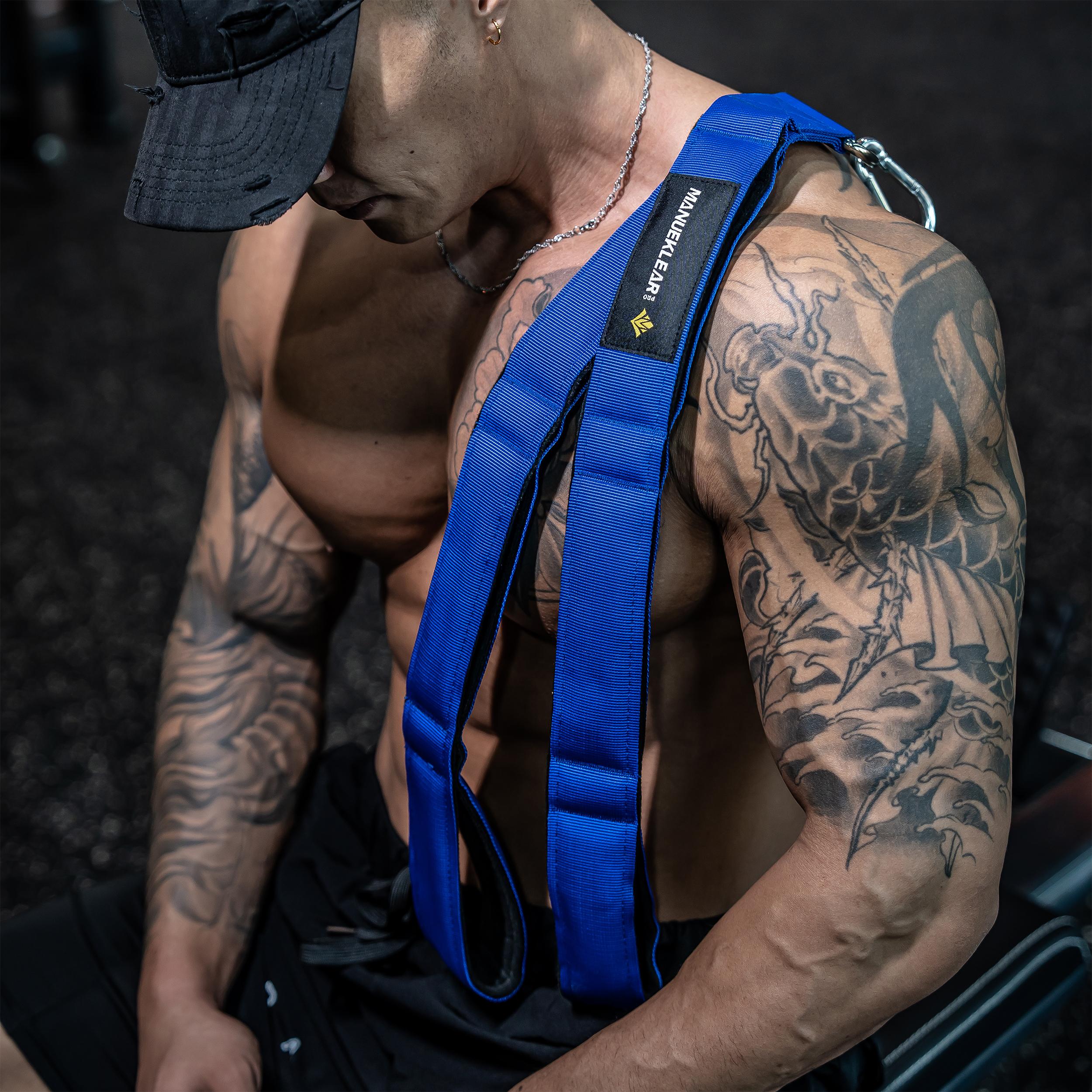 MANUEKLEAR Tricep Rope Cable Attachment Handles, Greater Range of Motion, Tricep Pull Down Rope for Push Downs, Crunches, Facepulls for Professional Gym MANUEKLEAR Tricep Rope Cable Attachment Handles, Greater Range of Motion, Tricep Pull Down Rope for Push Downs, Crunches, Facepulls for Professional Gym