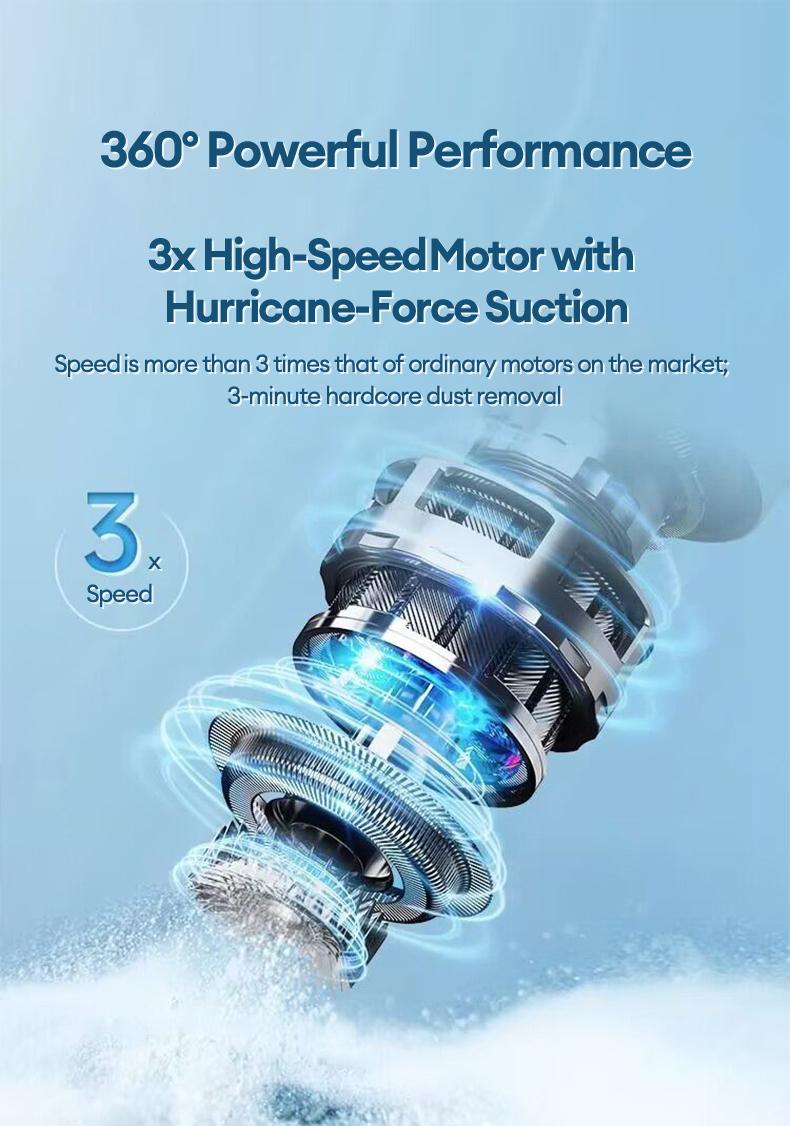 PAXA Desktop mini vacuum cleaner, equipped with a cleaning brush, with strong suction power and long-lasting battery life, suitable for desktop office use.