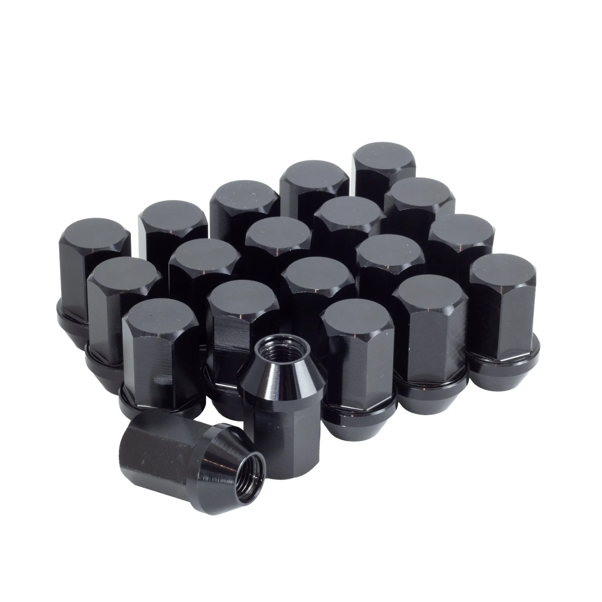 Lightweight Racing Lug Nuts - 12x1.5 - Black (20 Pack)