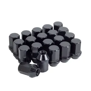 Lightweight Racing Lug Nuts - 1/2x20 - Black (20 Pack)