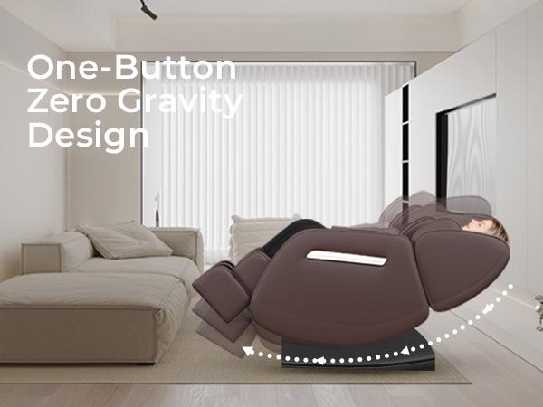 Real Relax MM350 brown massage chair zero gravity leg shiatsu massager for circulation and relaxation Comfort Massage recliner