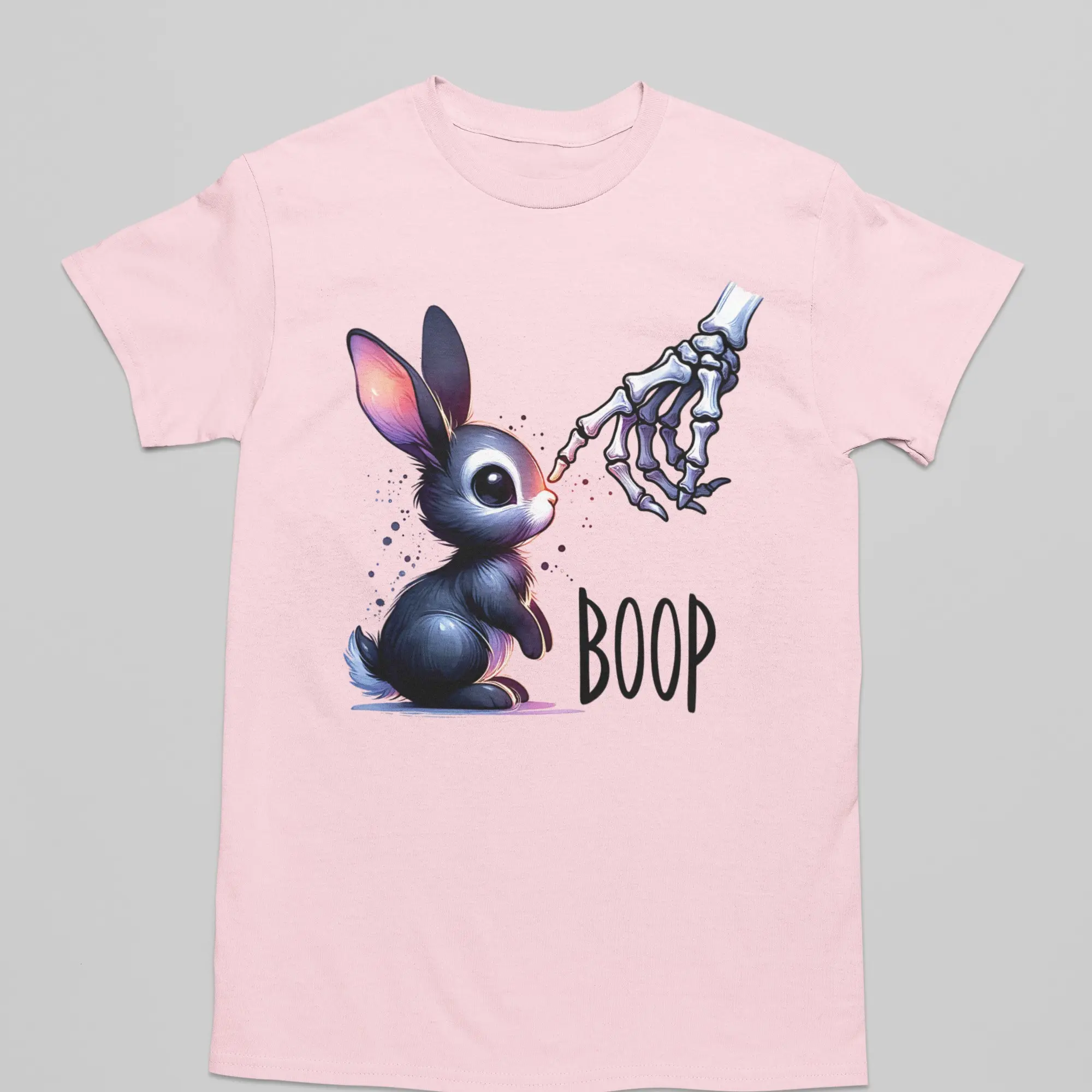 Gildan Women's Short-Sleeve Love Boop Bunny Cute T-Shirt - Soft Comfortable Fabric, Machine Washable Top for Casual Everyday Wear, Lounging