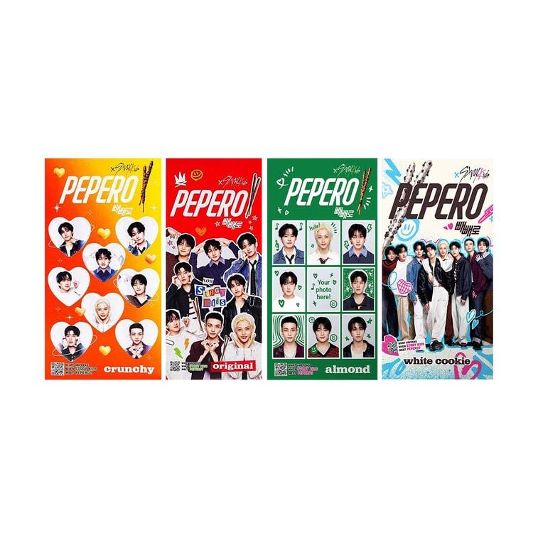 LOTTE Pepero Chocolate Cookie Sticks - Korean Snack, Stray Kids Official Merchandise, Crunchy Biscuit Bar,  Variety of Flavors & Sizes, Ideal for Fans & Collectors  [Shipped With Random Outer Packaging]-Randomly Dropped Idol Packaging