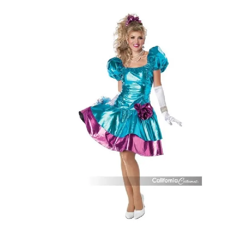 80's Prom Dress - Turquoise/Fuchsia - Pop Star - Costume - Women - 2 Sizes