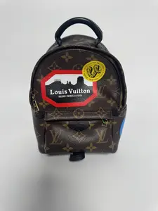 Pre-owned Louis Vuitton Monogram Coated Canvas Backpacks Monogram Canvas Palm Springs Mini Backpack (Graphic Edition) SH082LV