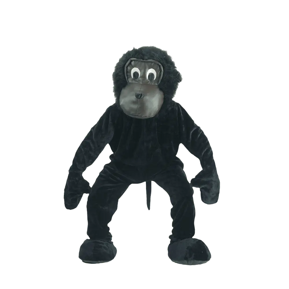Scary Gorilla Mascot Costume For Teens | Full Body Jumpsuit with Attached Tail & Hand Gloves - Funny Cosplay Costume - Perfect For Halloween, School Events, Fantasy & Theme Party