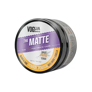 Voglia Men The Matte Pomade for Beard and Hair 100 g Aloe Blend Matte Finish Barley Protein Aqua Water Aloe Cera