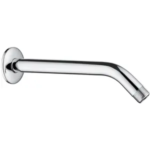BRIGHT SHOWERS 10 Inch Solid Brass Shower Head Extension Arm, Wall Mounted Shower Pipe Arm